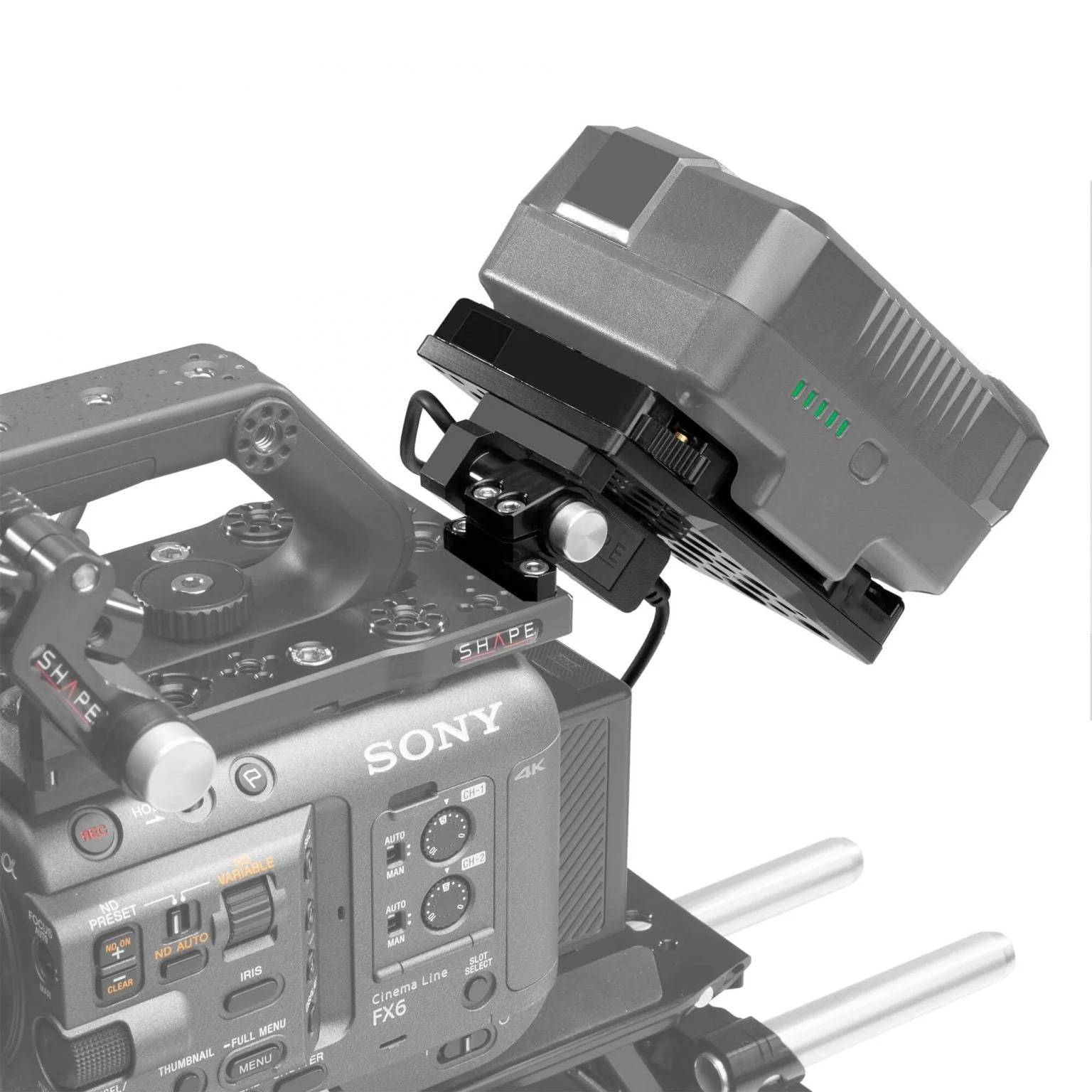 SHAPE Sony FX6 Gold Mount Pivoting Battery Plate - Image 3