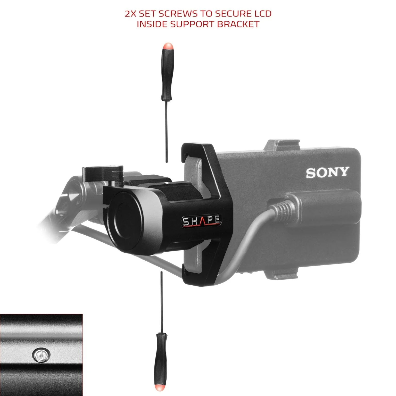 SHAPE Sony FX6 LCD Monitor Loupe Support - Image 5