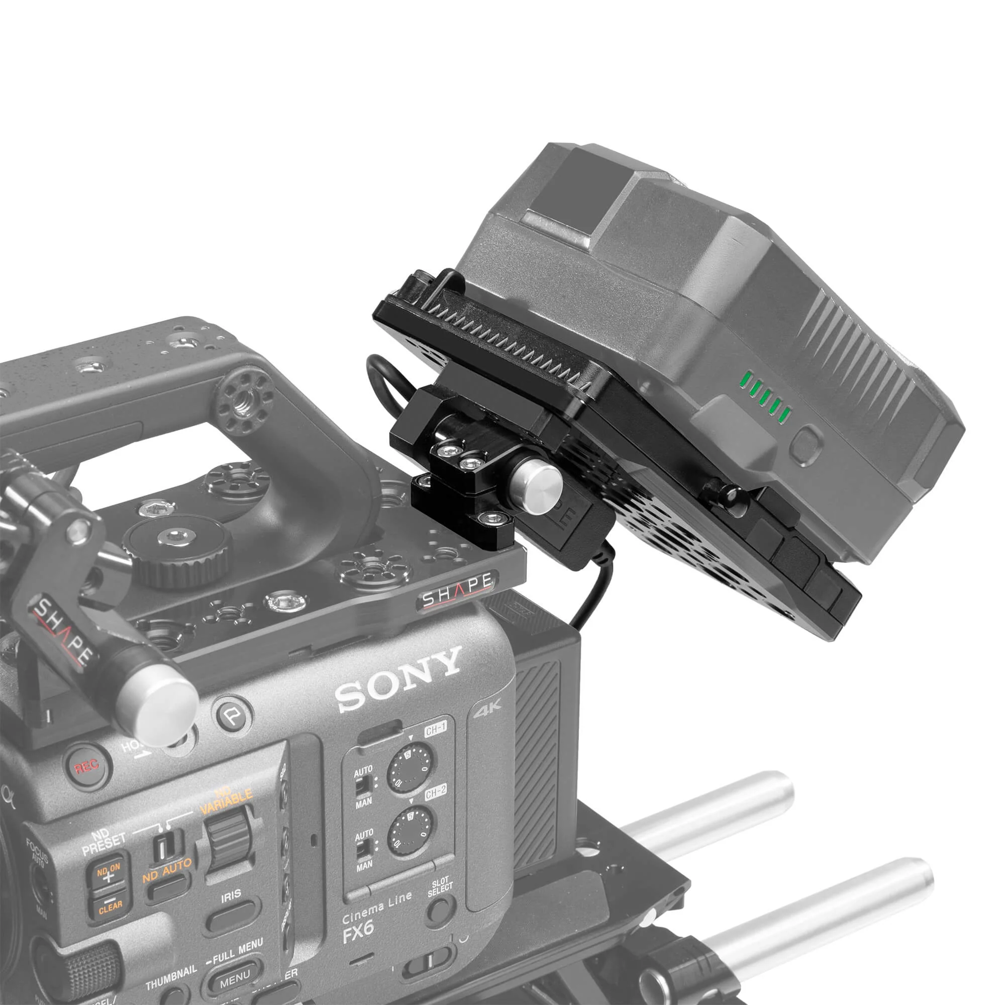 SHAPE Sony FX6 Pivoting V-Mount Battery Plate - Image 2