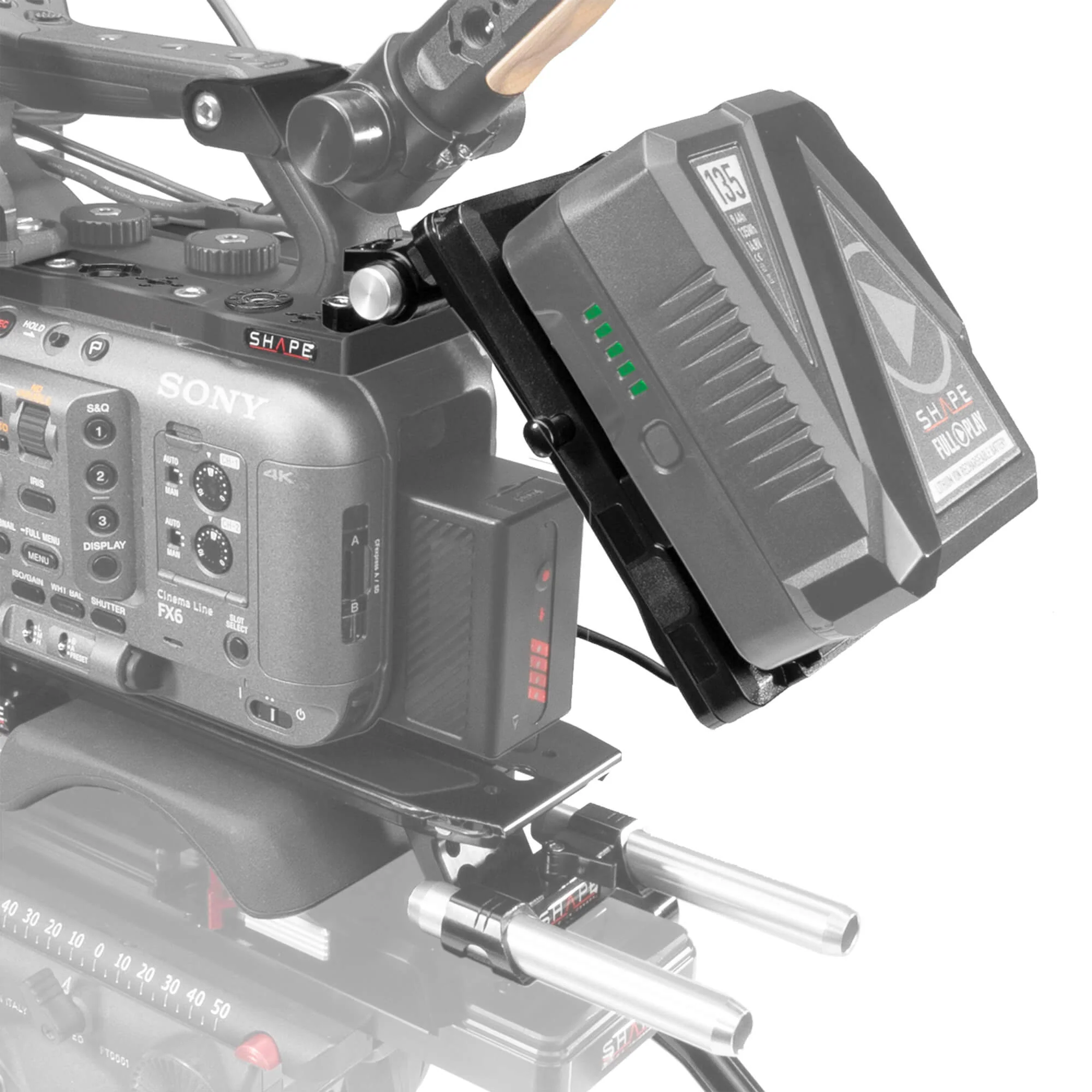 SHAPE Sony FX6 Pivoting V-Mount Battery Plate - Image 3