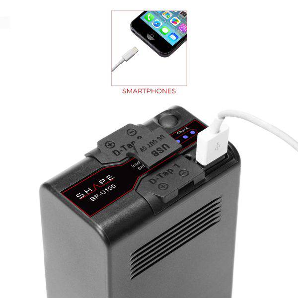 SHAPE Sony FX9/FX6 BP-U100 Batteries with Travel Charger - Image 3