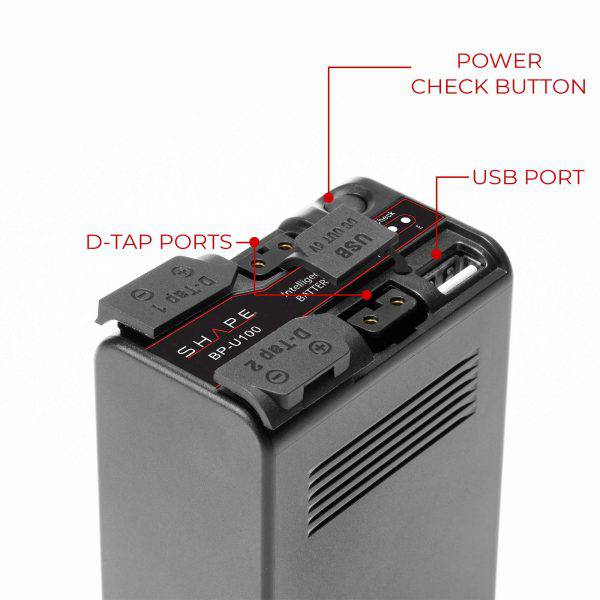 SHAPE Sony FX9/FX6 BP-U100 Batteries with Travel Charger - Image 6