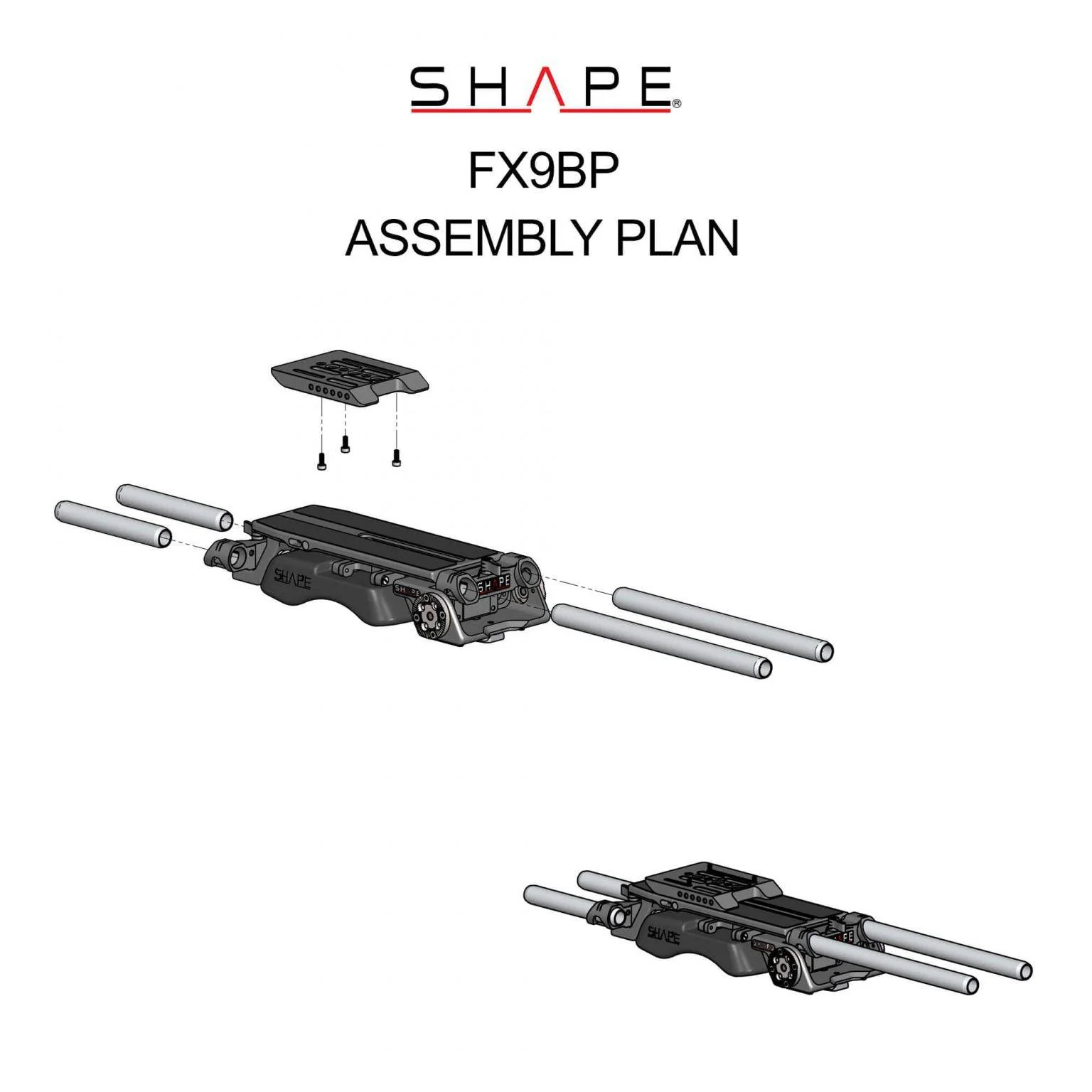 SHAPE Sony FX9 V-Lock Quick Release Baseplate - Image 11