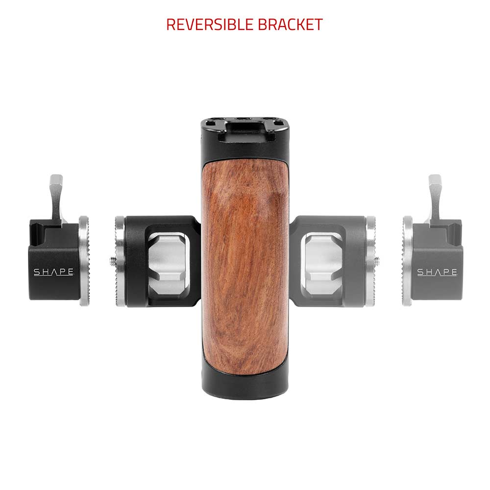 SHAPE Universal Wooden Pivoting Side Handgrip NATO Clamp with ARRI Rosette - Image 3
